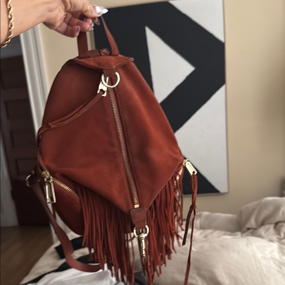 Rebecca Minkoff Maroon  Mini Bag with Suede Finish